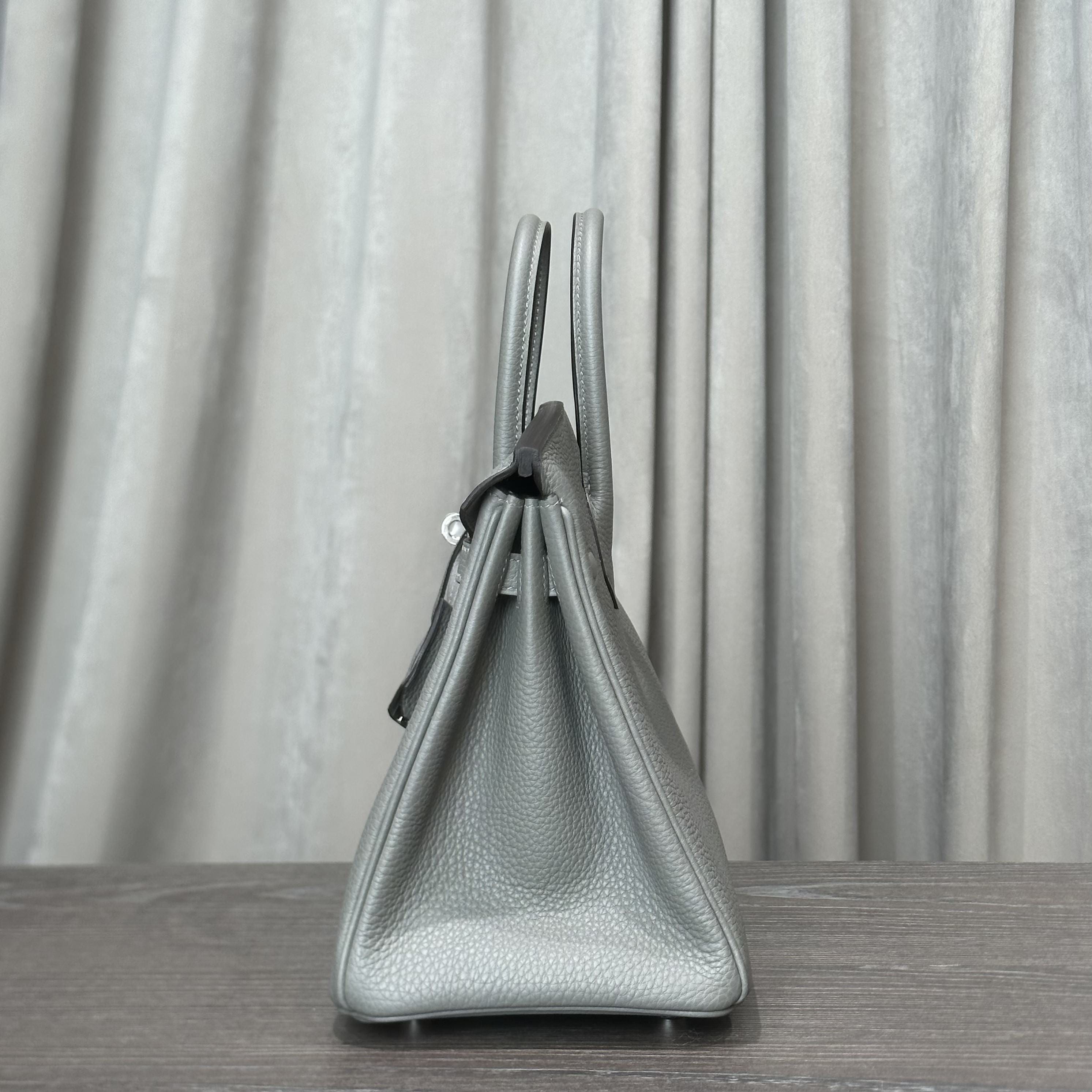 Hermès Gris Meyer Birkin 25 Togo Palladium Hardware