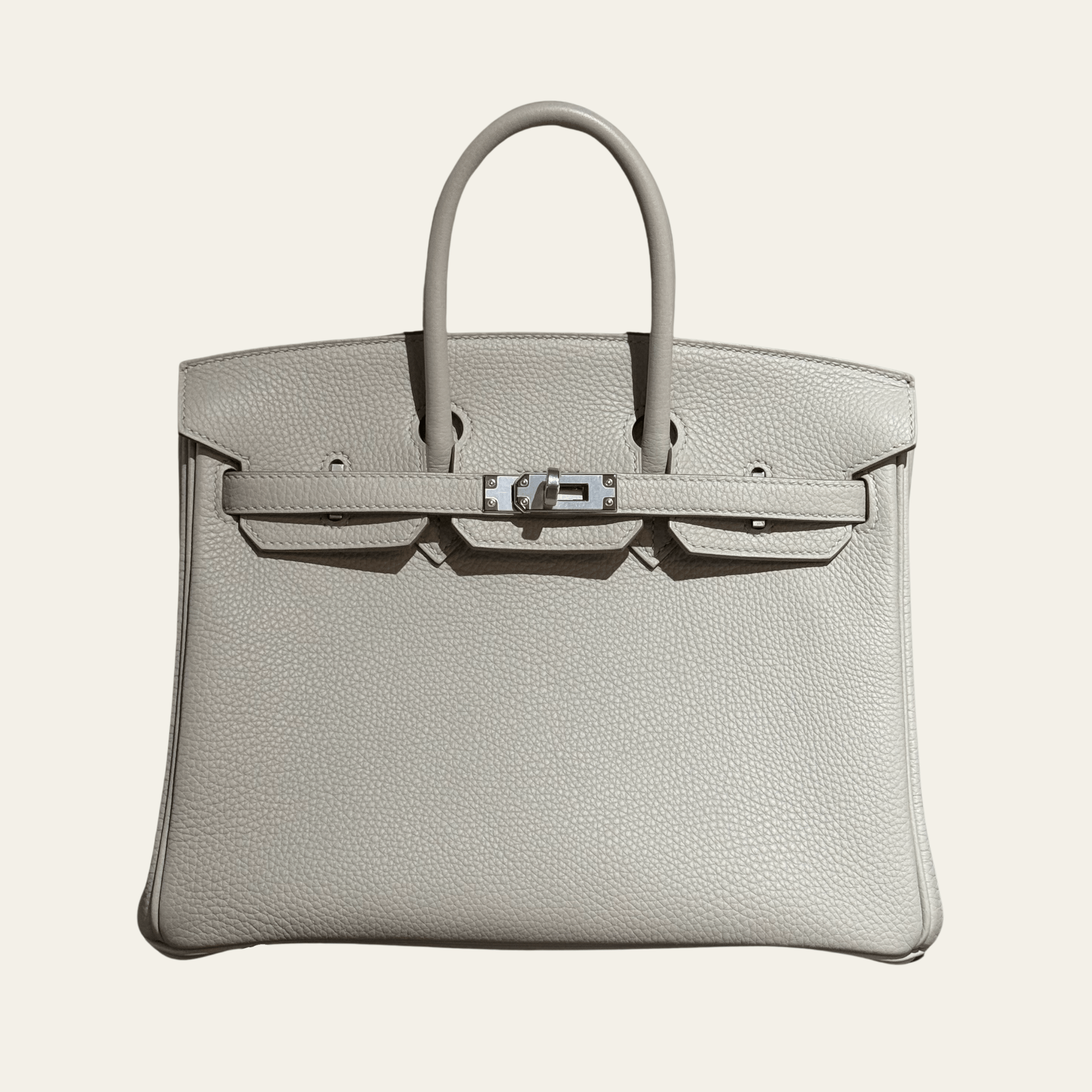 Hermès Birkin 25 Gris Perle & Nata – Grey and Cream Birkin Bag