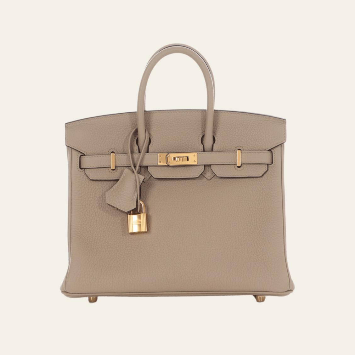 Hermès Birkin Bag 25 in Gris Tourterelle Togo Gold Hardware – Grey