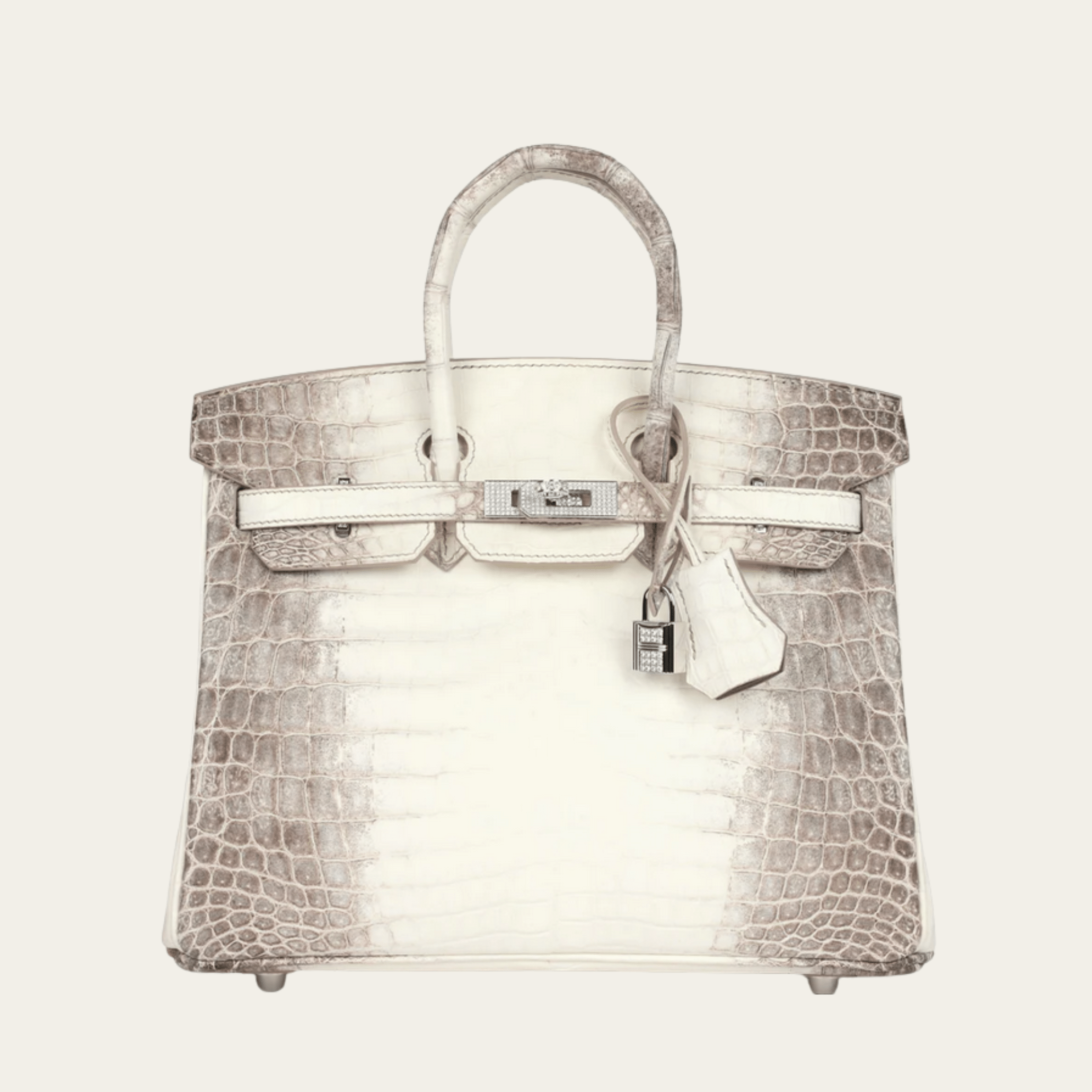 Hermès Birkin 25 Himalaya – White Crocodile Birkin Bag Diamond