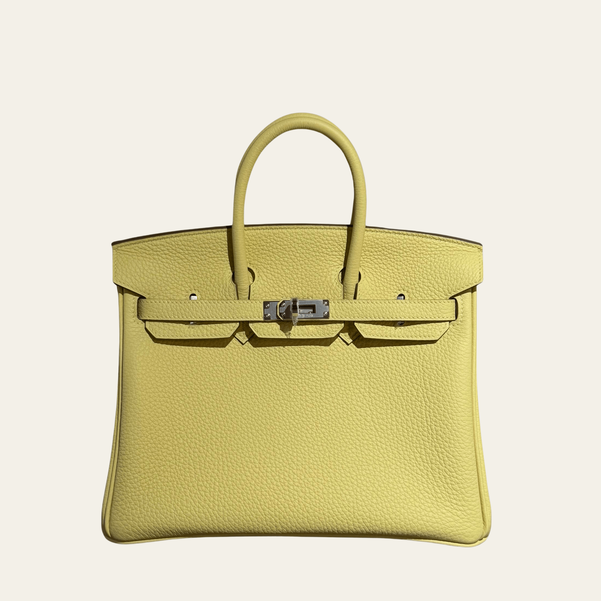 Hermès Birkin 25 Jaune Poussin – Yellow Birkin Bag Togo Palladium