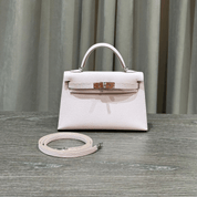 Hermès Mauve Pale Mini Kelly Sellier 20 Epsom Palladium Hardware