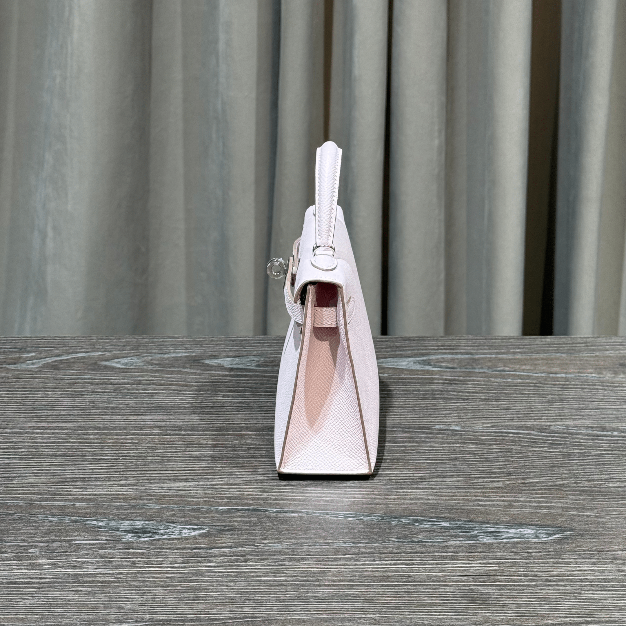 Hermès Mauve Pale Mini Kelly Sellier 20 Epsom Palladium Hardware