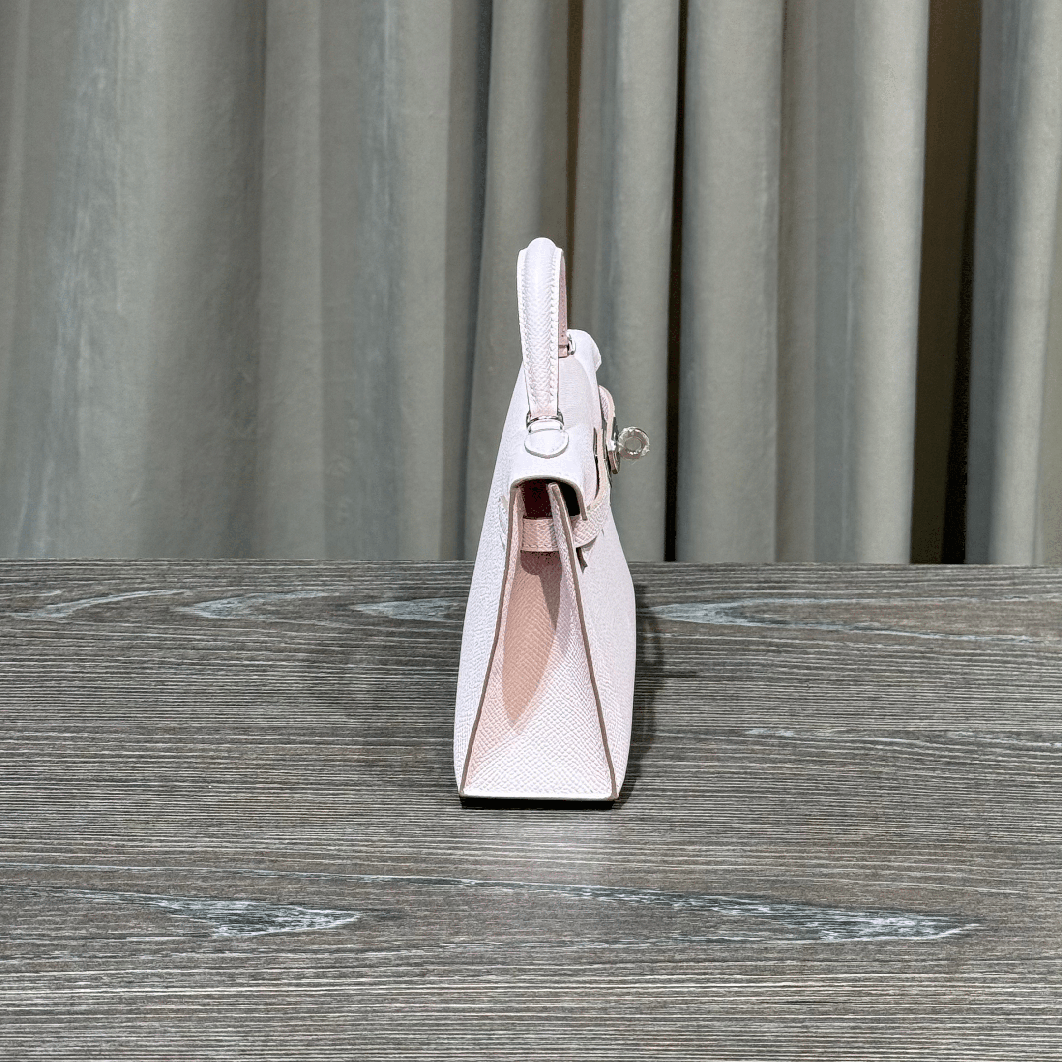 Hermès Mauve Pale Mini Kelly Sellier 20 Epsom Palladium Hardware