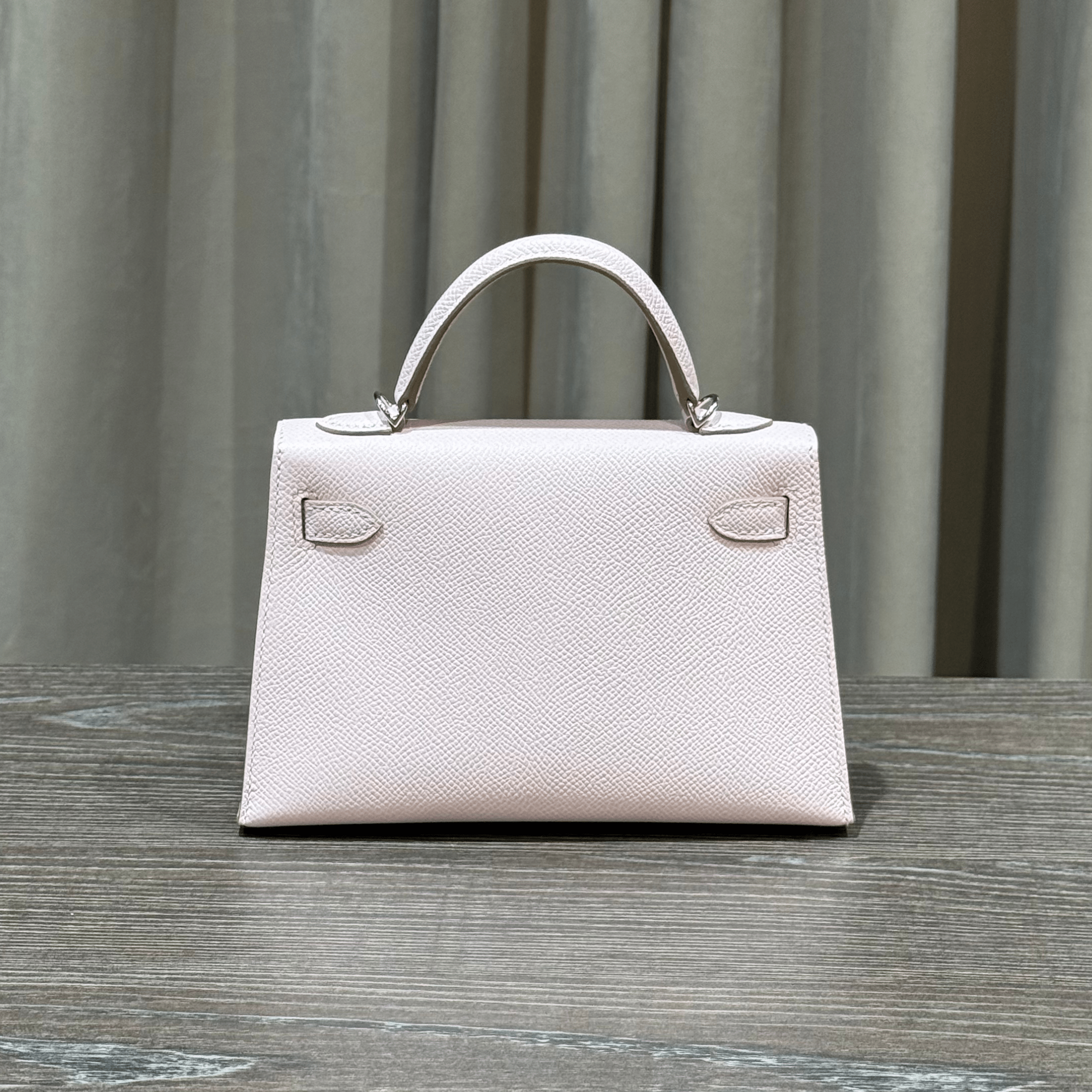 Hermès Mauve Pale Mini Kelly Sellier 20 Epsom Palladium Hardware