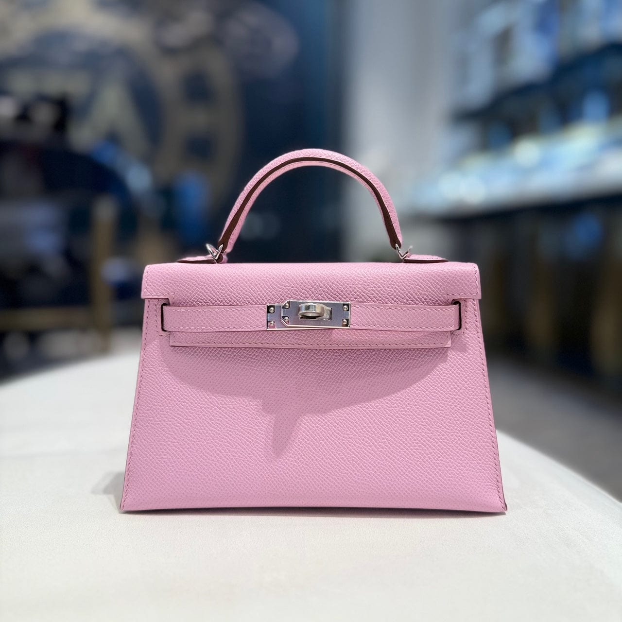 Hermès Mauve Sylvestre Mini Kelly Sellier 20 Epsom Palladium Hardware