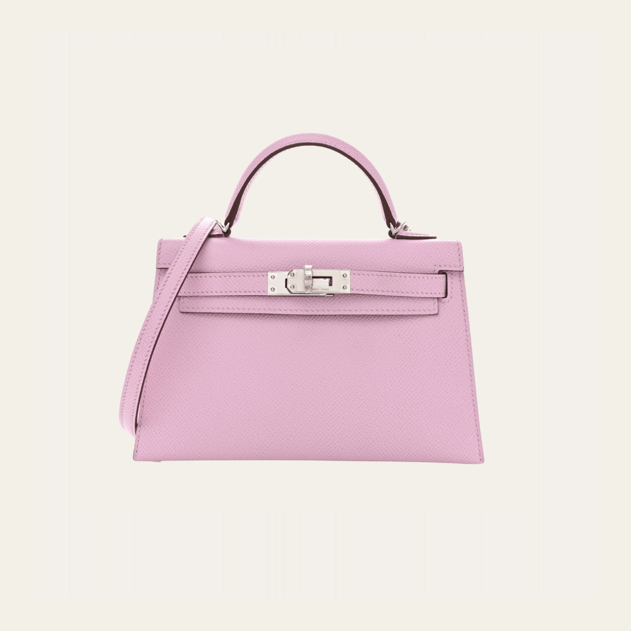 Hermès Mauve Sylvestre Mini Kelly Sellier 20 Epsom Palladium Hardware
