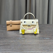 Hermès Nata Mini Kelly Doll 20 Quelle Idolle Picto Epsom Palladium Hardware Limited Edition