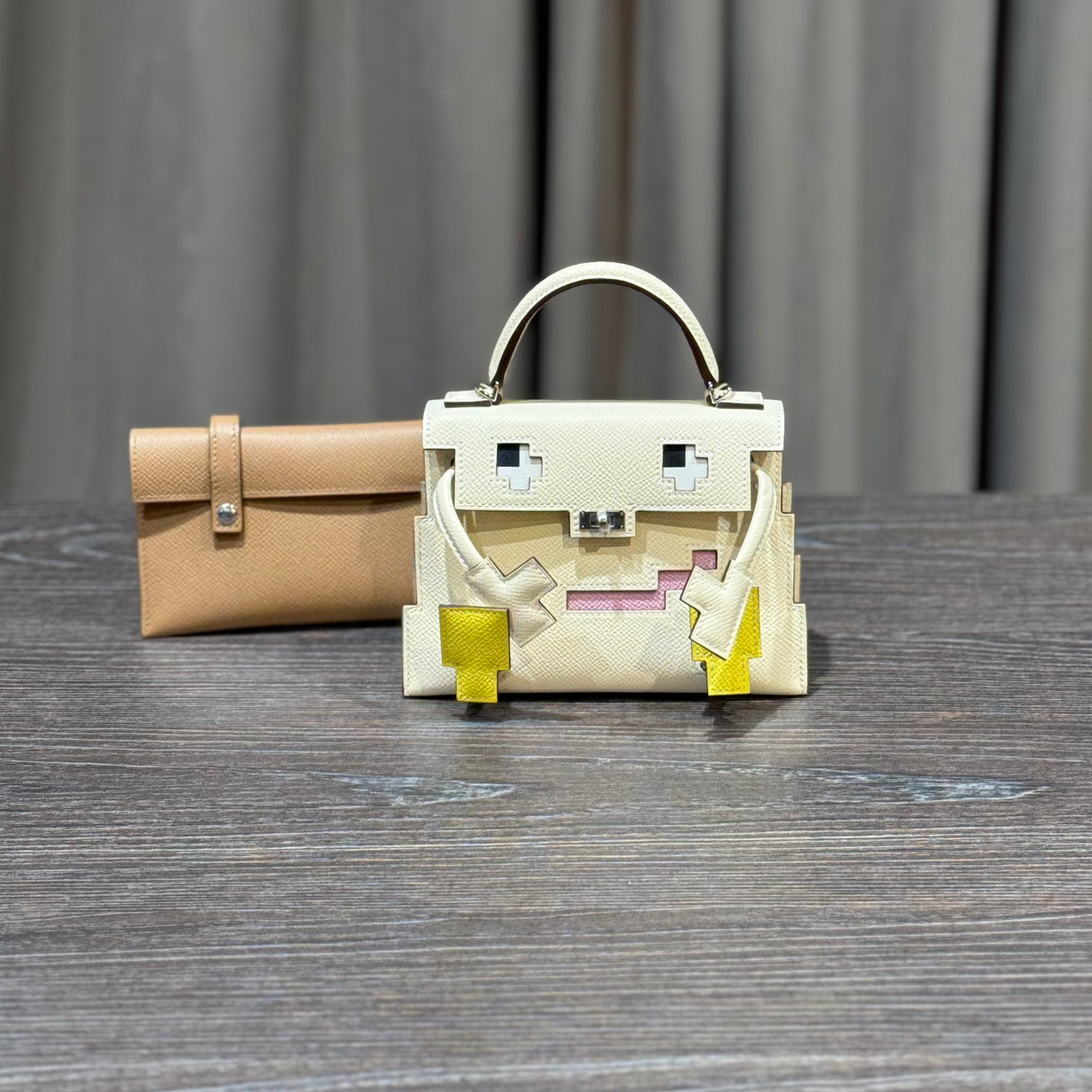 Hermès Nata Mini Kelly Doll 20 Quelle Idolle Picto Epsom Palladium Hardware Limited Edition