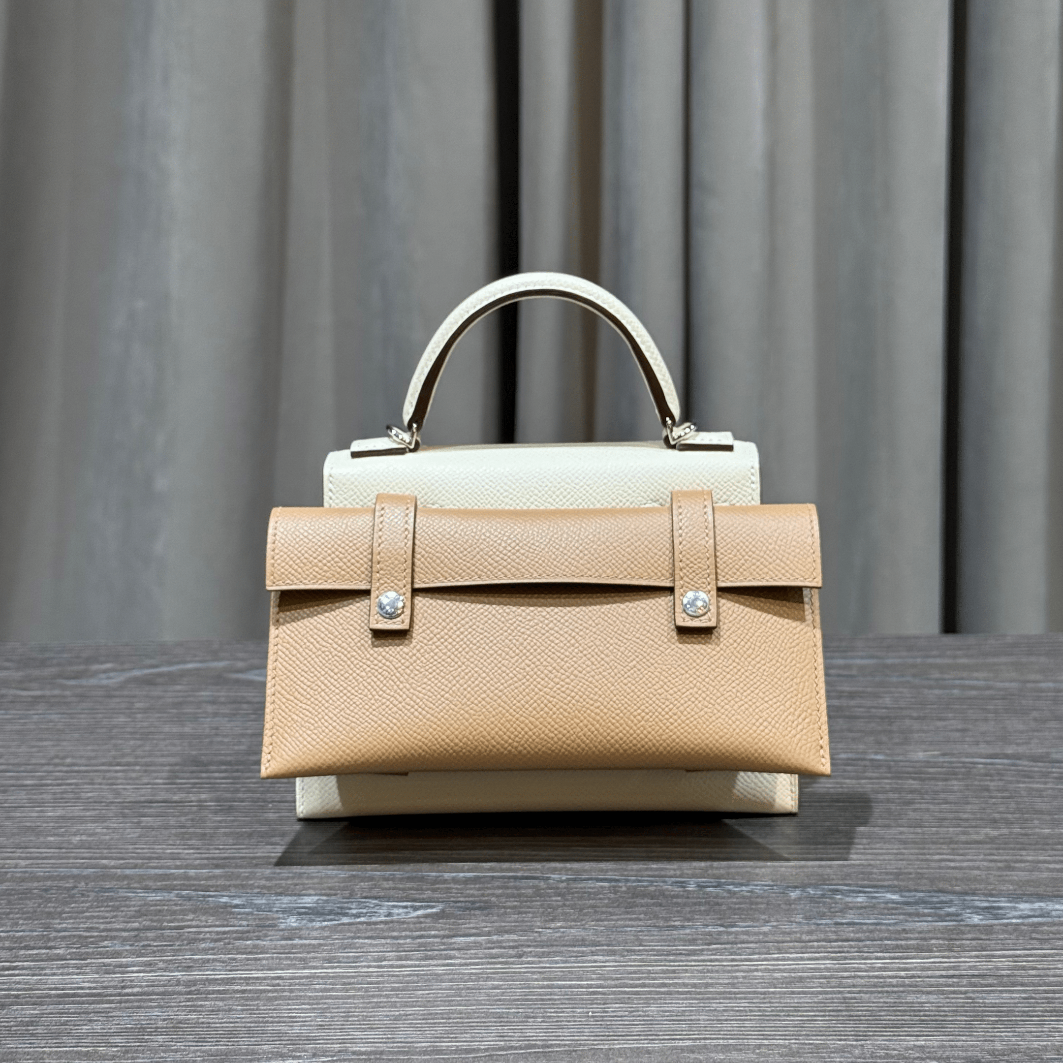 Hermès Nata Mini Kelly Doll 20 Quelle Idolle Picto Epsom Palladium Hardware Limited Edition