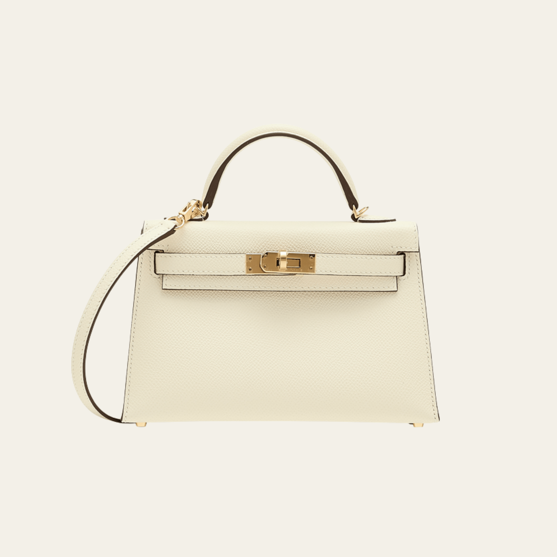Hermès Nata Mini Kelly 20 Sellier – White Mini Kelly Bag Epsom