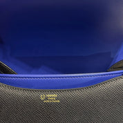 Hermès Noir and Bleu Electrique Constance 18 Verso Epsom Gold Hardware Hermès Special Order HSS