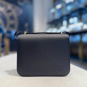 Hermès Noir and Bleu Electrique Constance 18 Verso Epsom Gold Hardware Hermès Special Order HSS