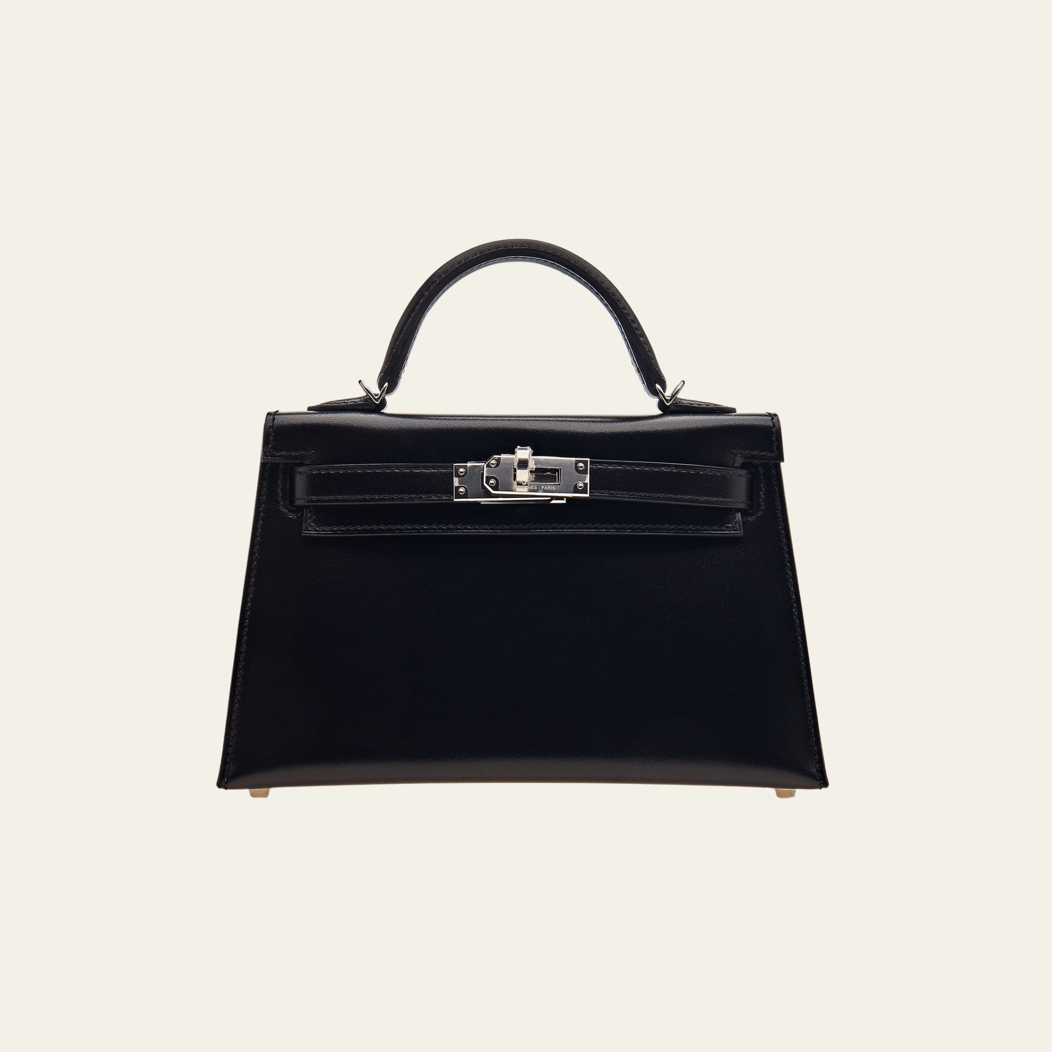 Hermès Noir Mini Kelly – Black Shiny Mini Kelly Bag – Jewels