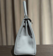 Hermès P0 Gris Pantin Kelly Retourne 25 Swift Palladium Hardware