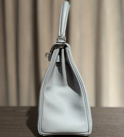 Hermès P0 Gris Pantin Kelly Retourne 25 Swift Palladium Hardware