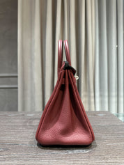 Hermès Rouge Birkin 25 Togo Palladium Hardware
