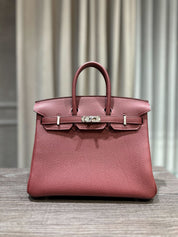 Hermès Rouge Birkin 25 Togo Palladium Hardware