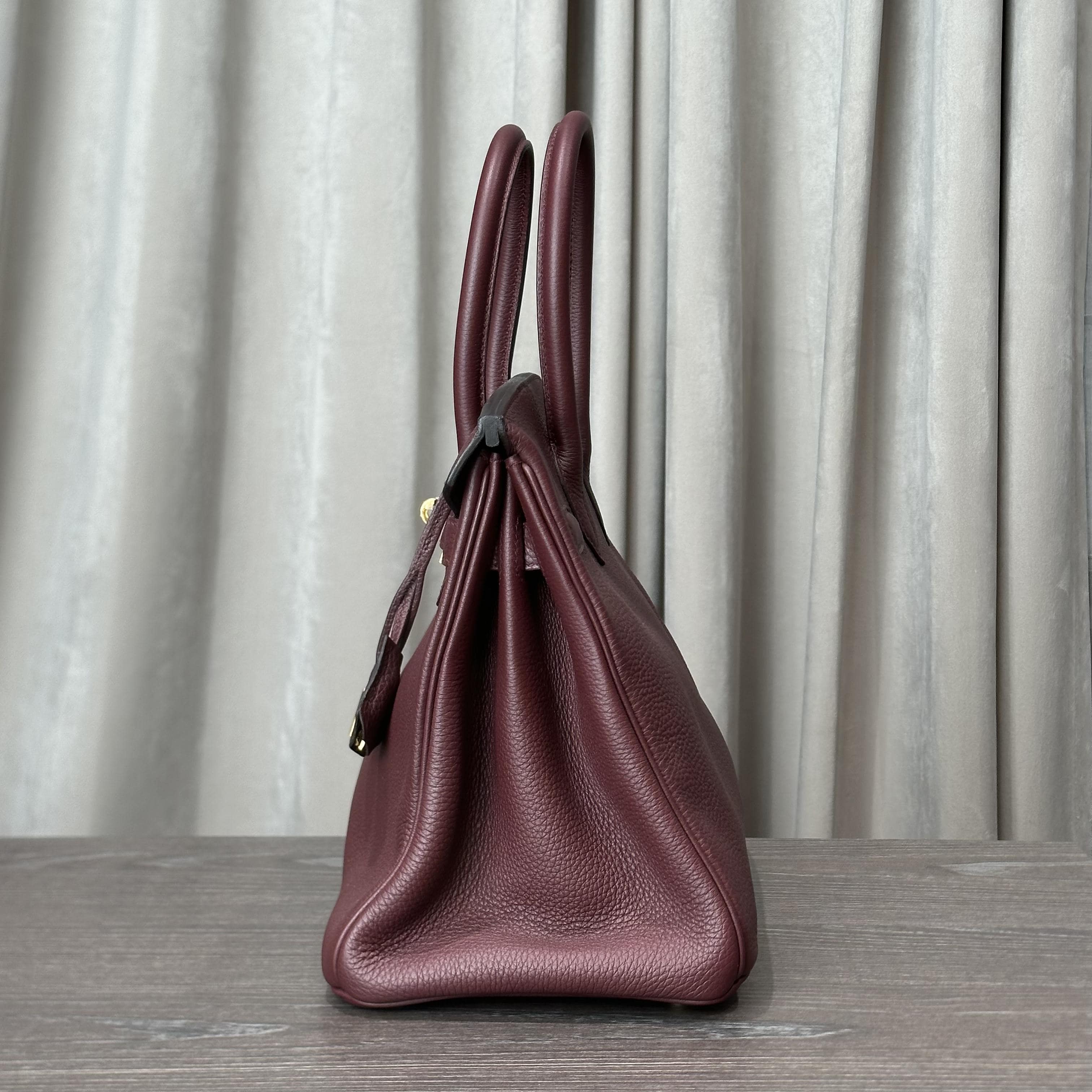 Hermès Rouge H Birkin 30 Togo Gold Hardware