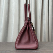 Hermès Rouge H Birkin 30 Togo Gold Hardware