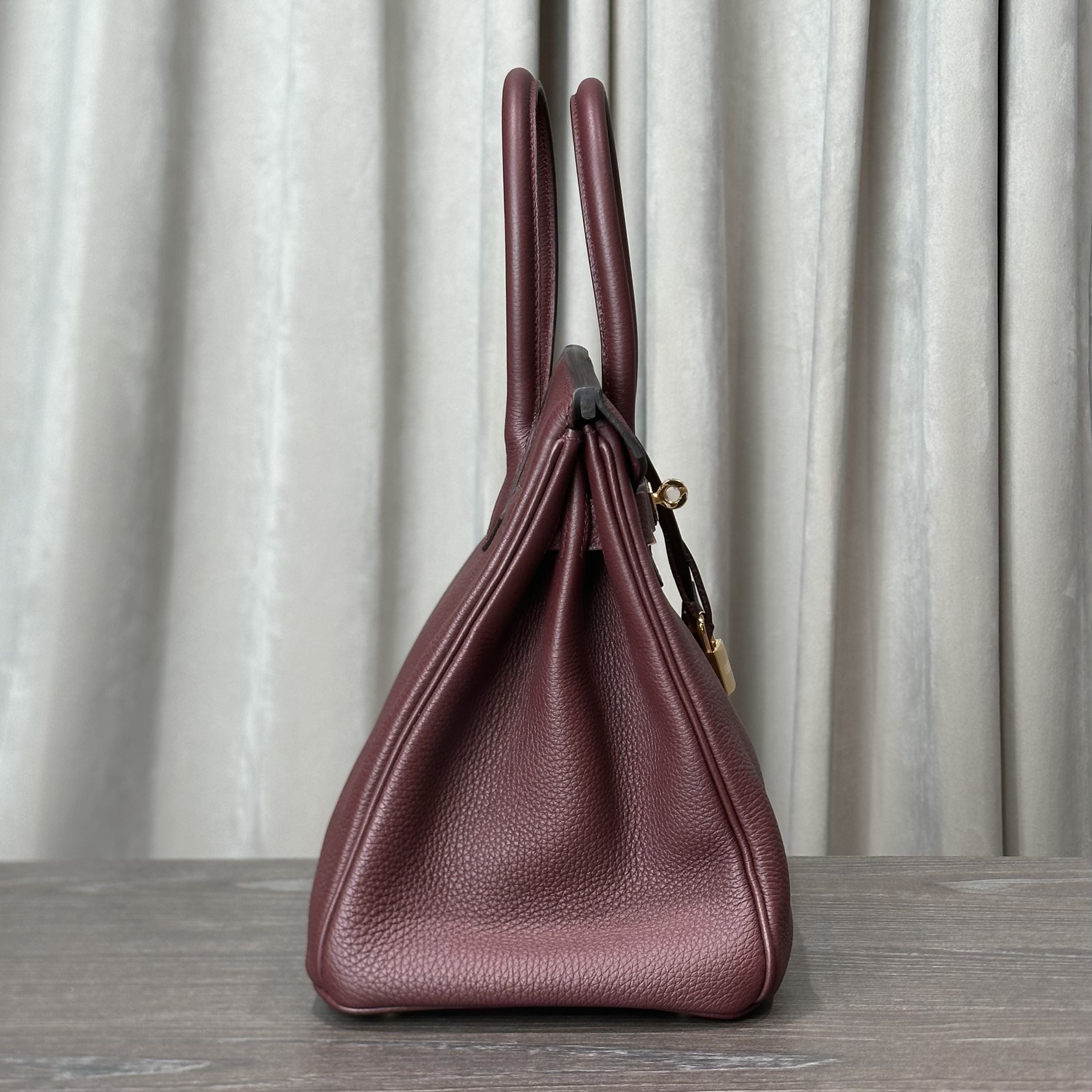 Hermès Rouge H Birkin 30 Togo Gold Hardware