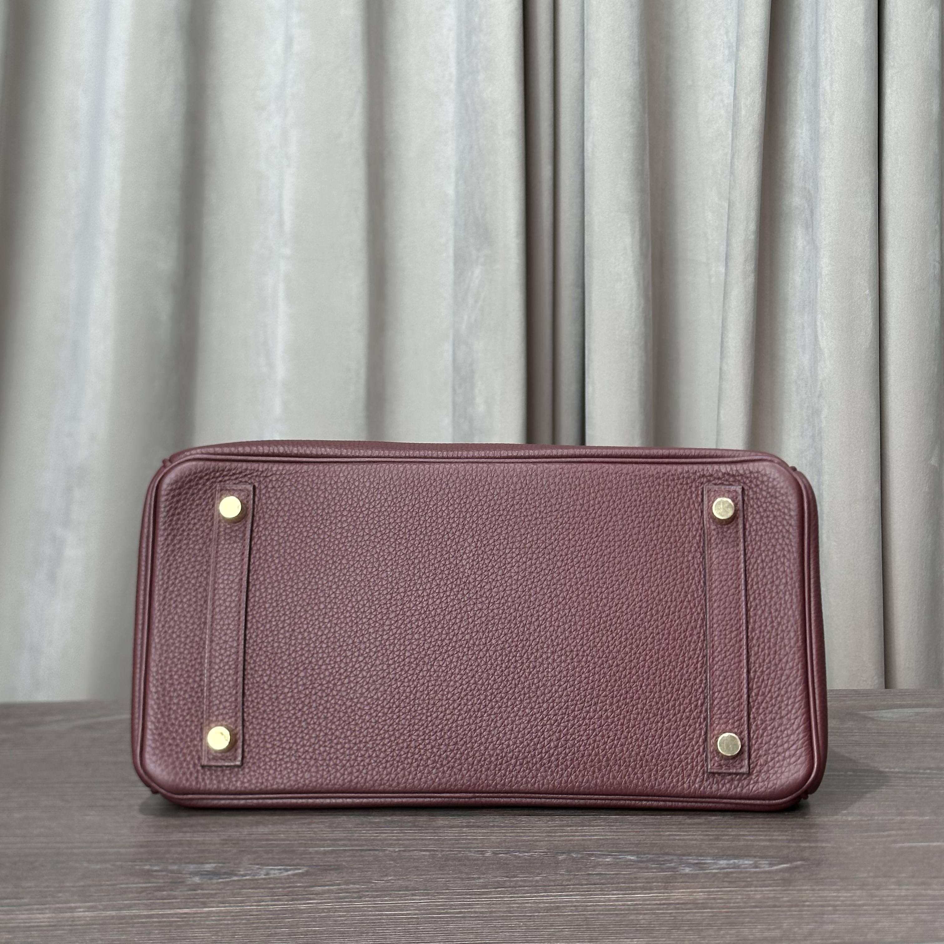 Hermès Rouge H Birkin 30 Togo Gold Hardware