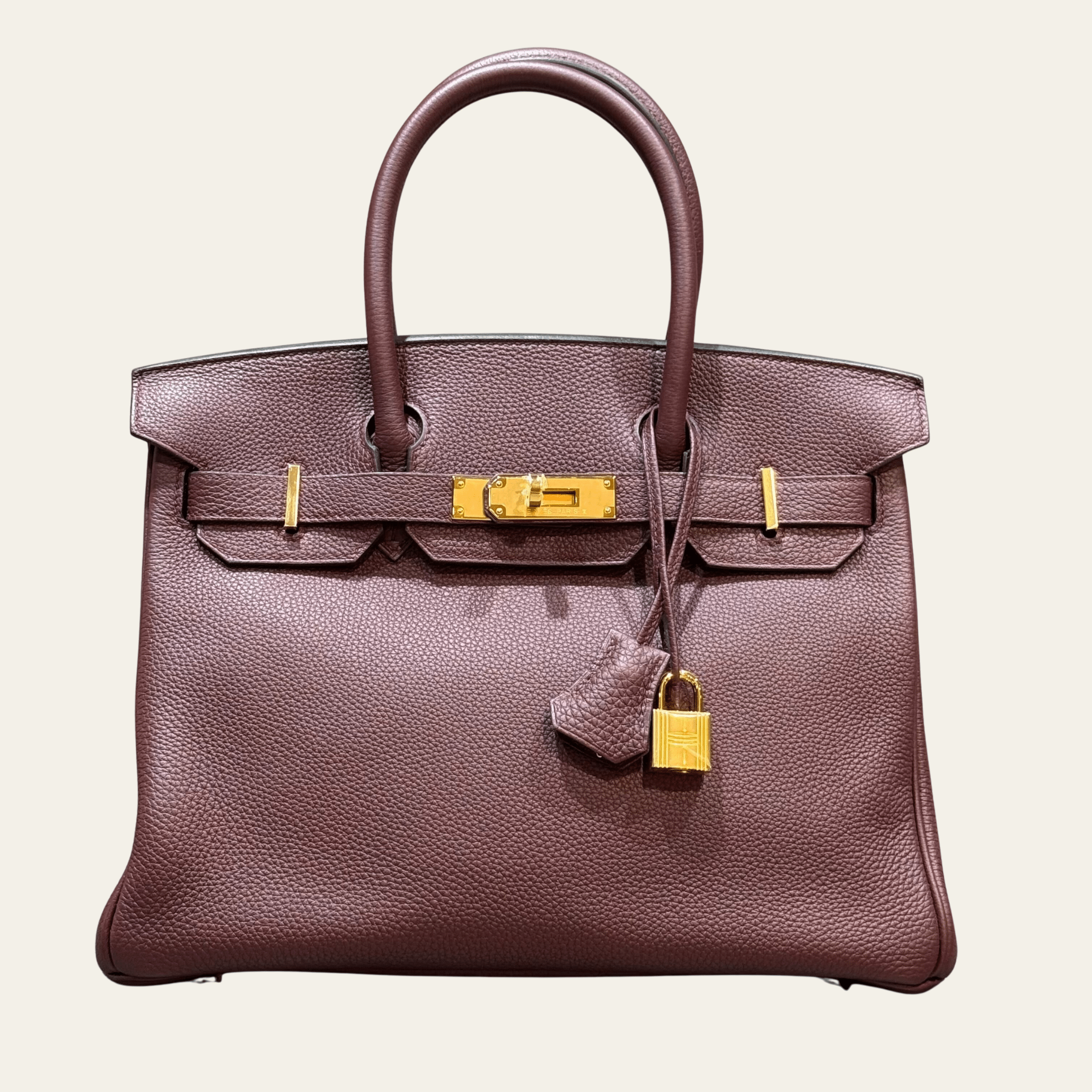 Hermès Birkin 30 Rouge H – Burgundy Birkin Bag Togo Gold Hardware
