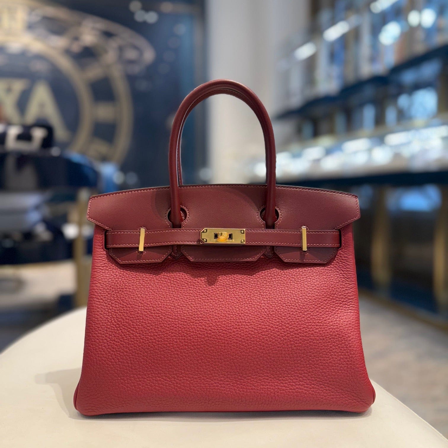 Hermès Rouge H Birkin 30 Togo Touch Sombrero Gold Hardware hi