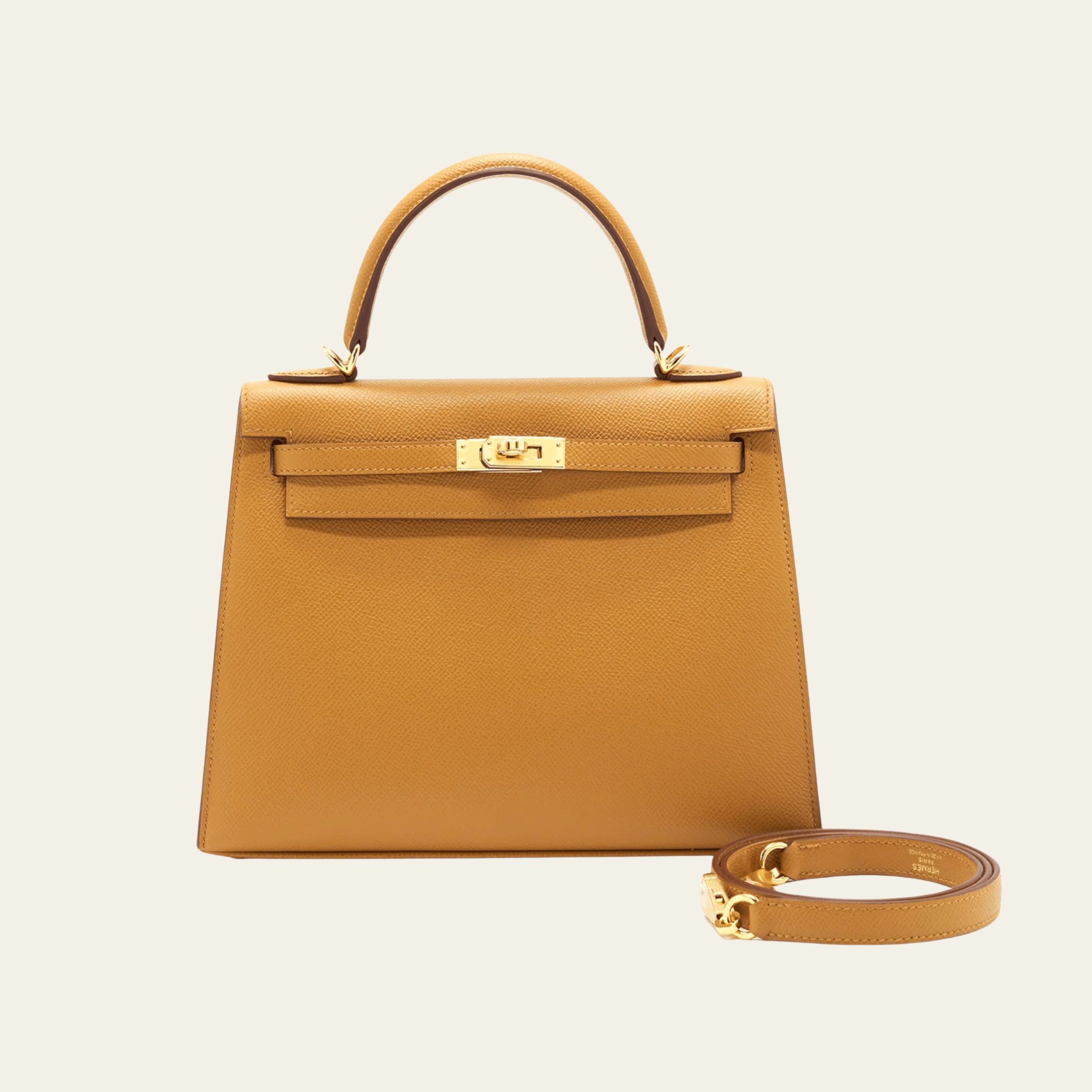 Hermès Sesame Kelly Sellier 25 – Caramel Hermes Kelly Bag – Jewels