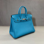 Hermès Turquoise Birkin 25 Togo Palladium Hardware