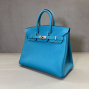 Hermès Turquoise Birkin 25 Togo Palladium Hardware