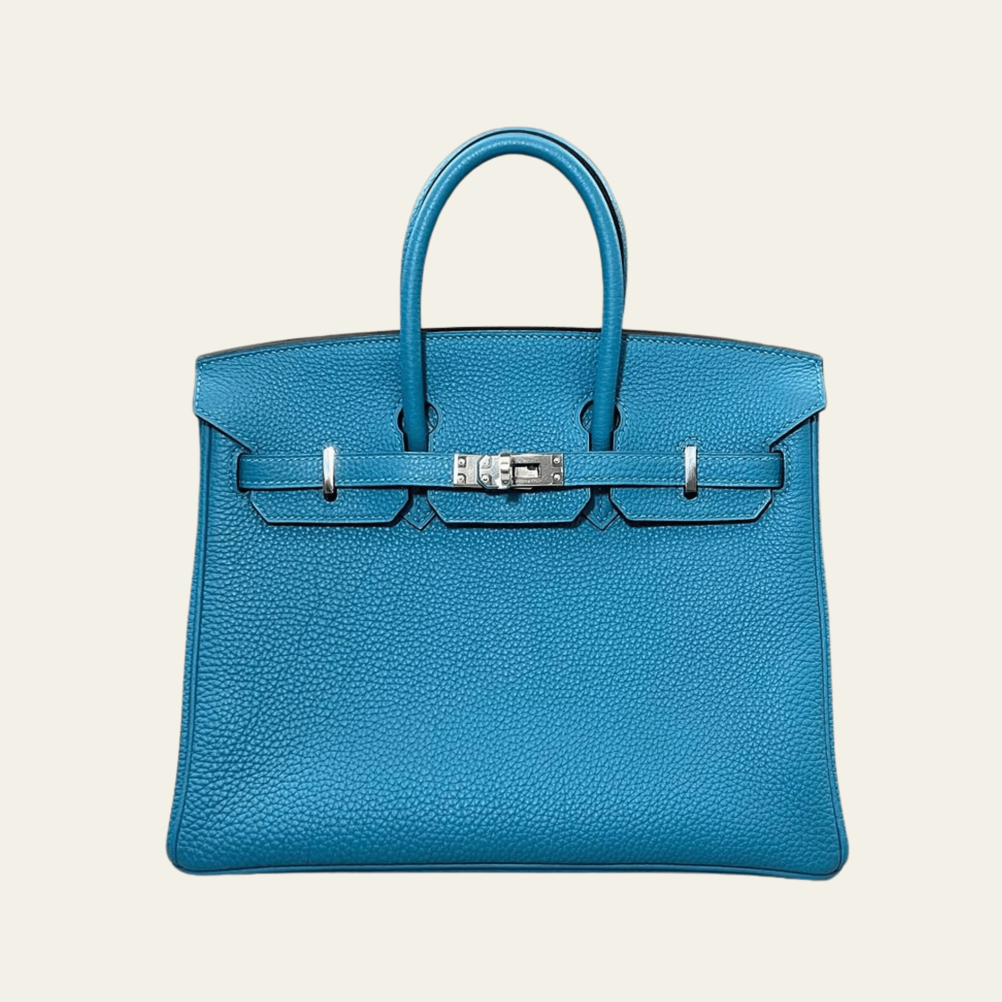 Hermès Turquoise Birkin 25 Togo Palladium Hardware