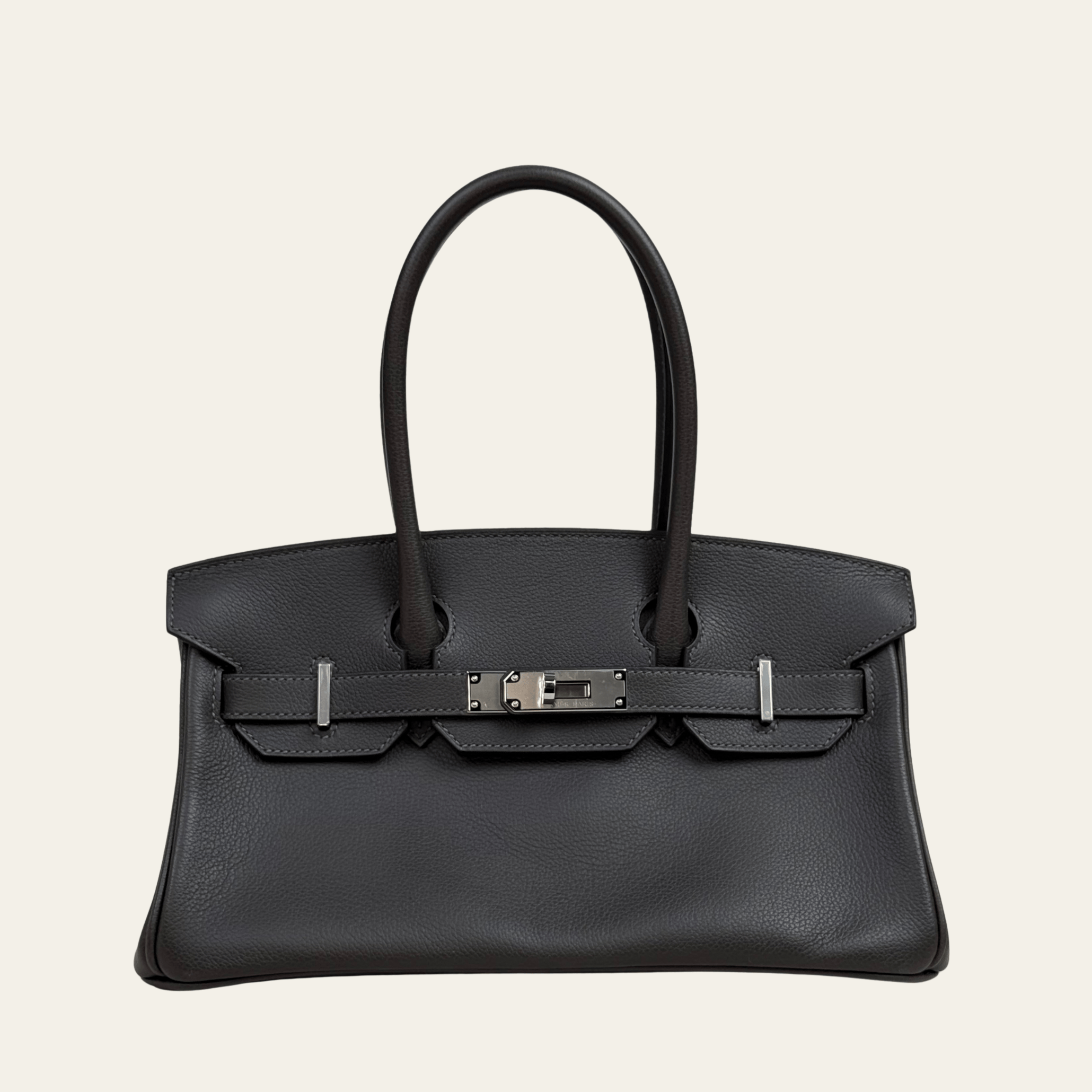 Hermès Birkin Shoulder 29 Vert Bronze – Grey Birkin Bag Evercolor