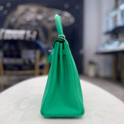 Hermès Vert Comics Kelly 25 Retourne Togo Palladium Hardware