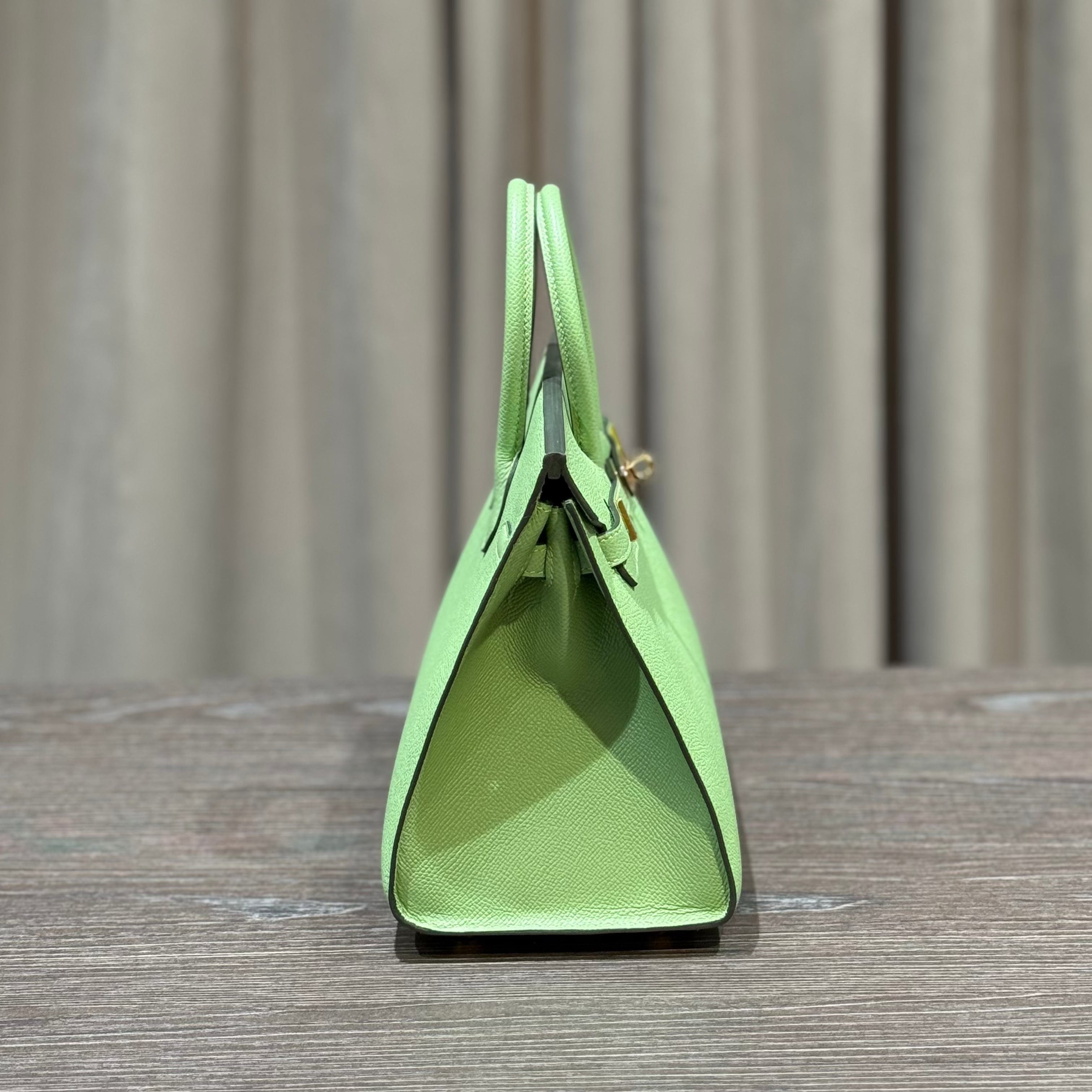 Hermès Vert Criquet Birkin Sellier 25 Epsom Gold Hardware