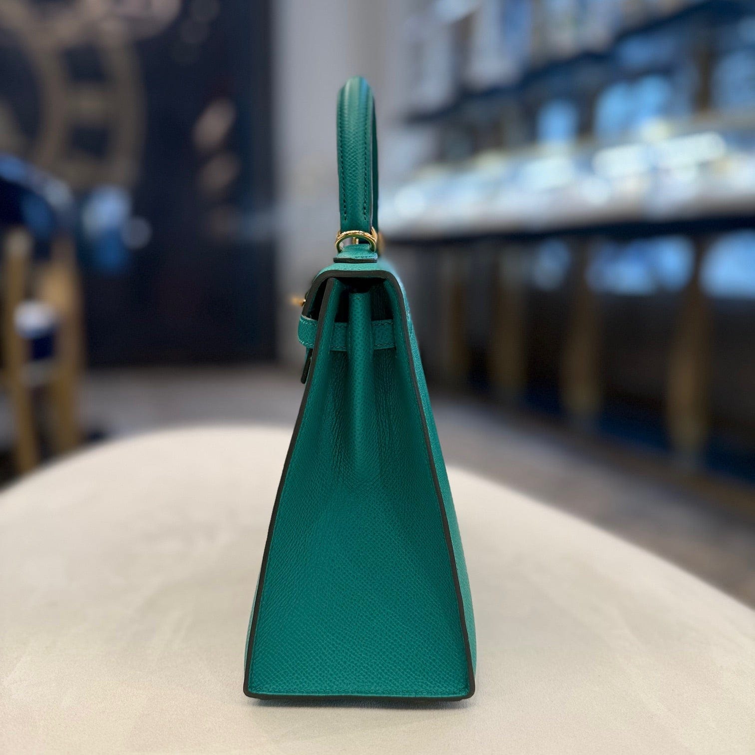 Hermes Vert Jade Kelly Sellier 25 Epsom Gold Hardware