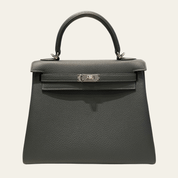 Hermès Vert Mangrove Kelly Retourne 25 Togo Palladium Hardware