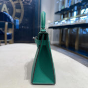 Hermès Vert Vertigo Mini Kelly Sellier 20 Epsom Palladium Hardware