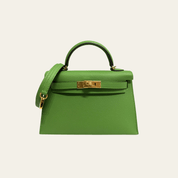 Hermès Vert Yucca Mini Kelly Sellier 20 Epsom Gold Hardware