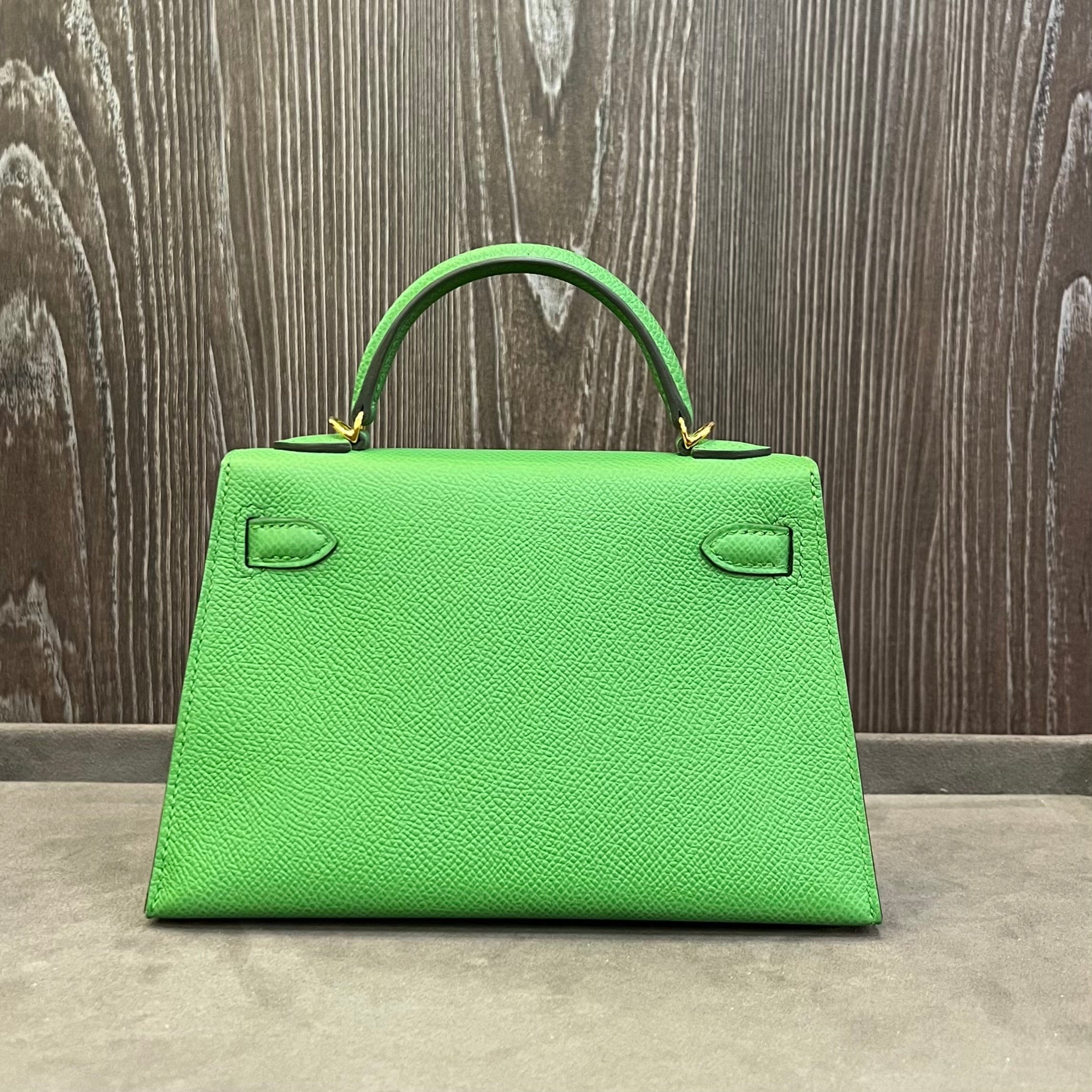Hermès Vert Yucca Mini Kelly Sellier 20 Epsom Gold Hardware