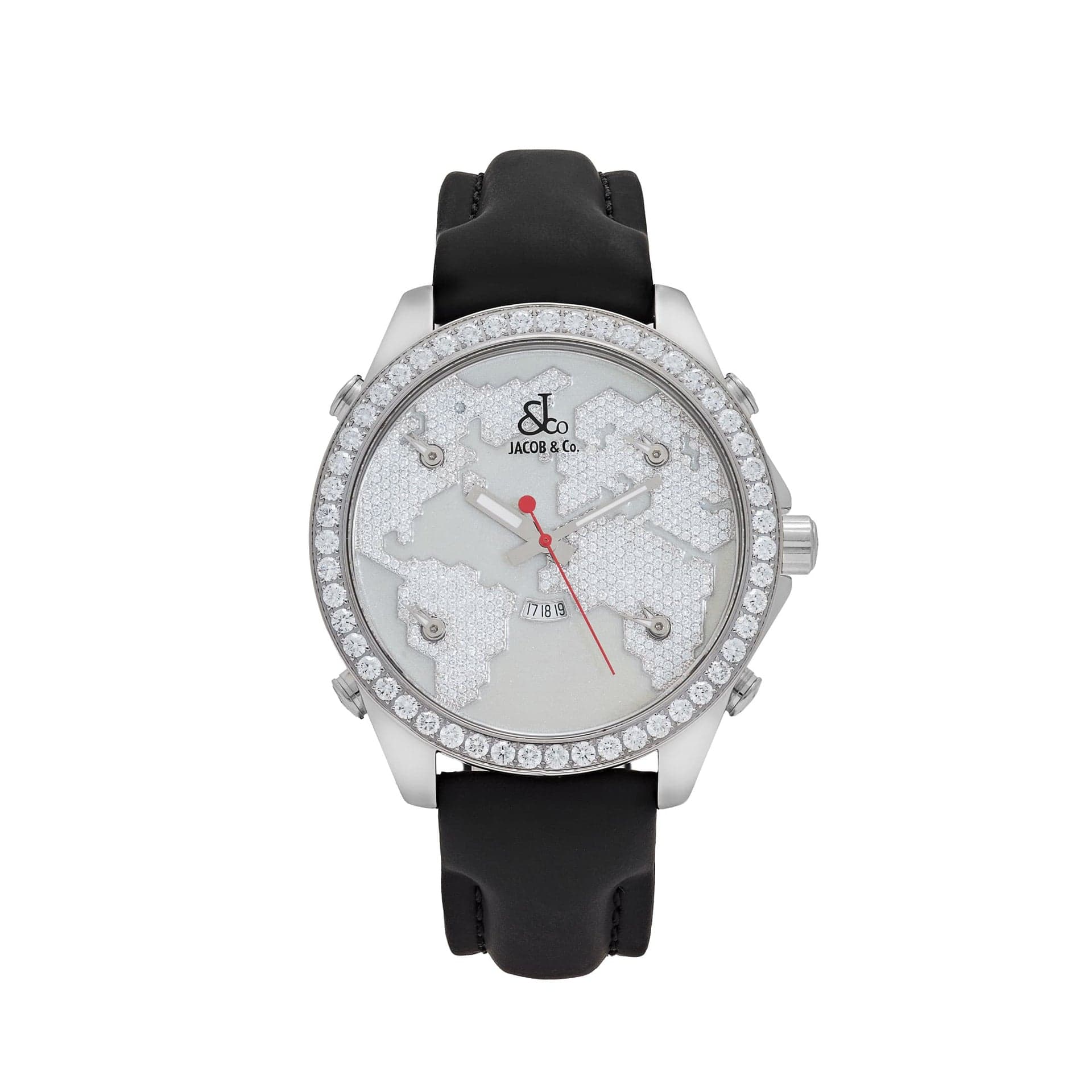 Jacob & Co. Five Time Zone JC-47WW 'Ladies' Stainless Steel Grey