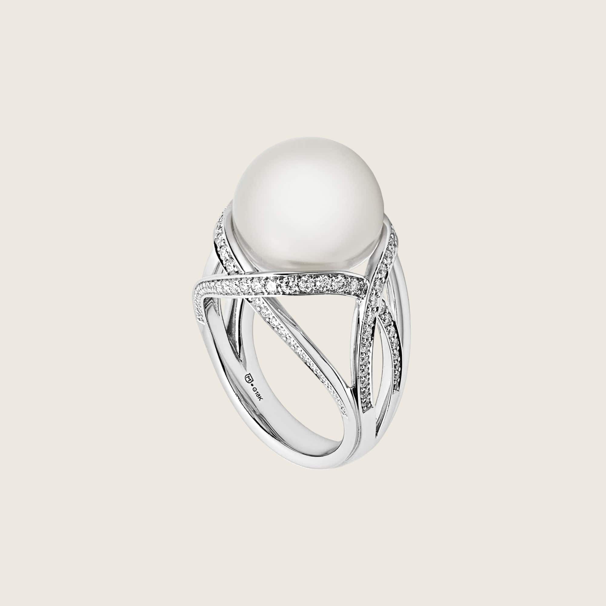 Mikimoto 'M Collection' White South Sea Cultured Pearl Ring