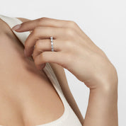Pear-Shaped Diamond Half Eternity Gold Band