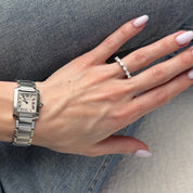 Pear-Shaped Diamond Half Eternity Gold Band