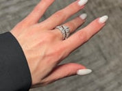 BVLGARI Serpenti Viper Ring One-Coil White Gold Full Pavé Diamond Set 345223