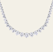 Riviera 21 Carat Graduated Diamond Tennis Necklace