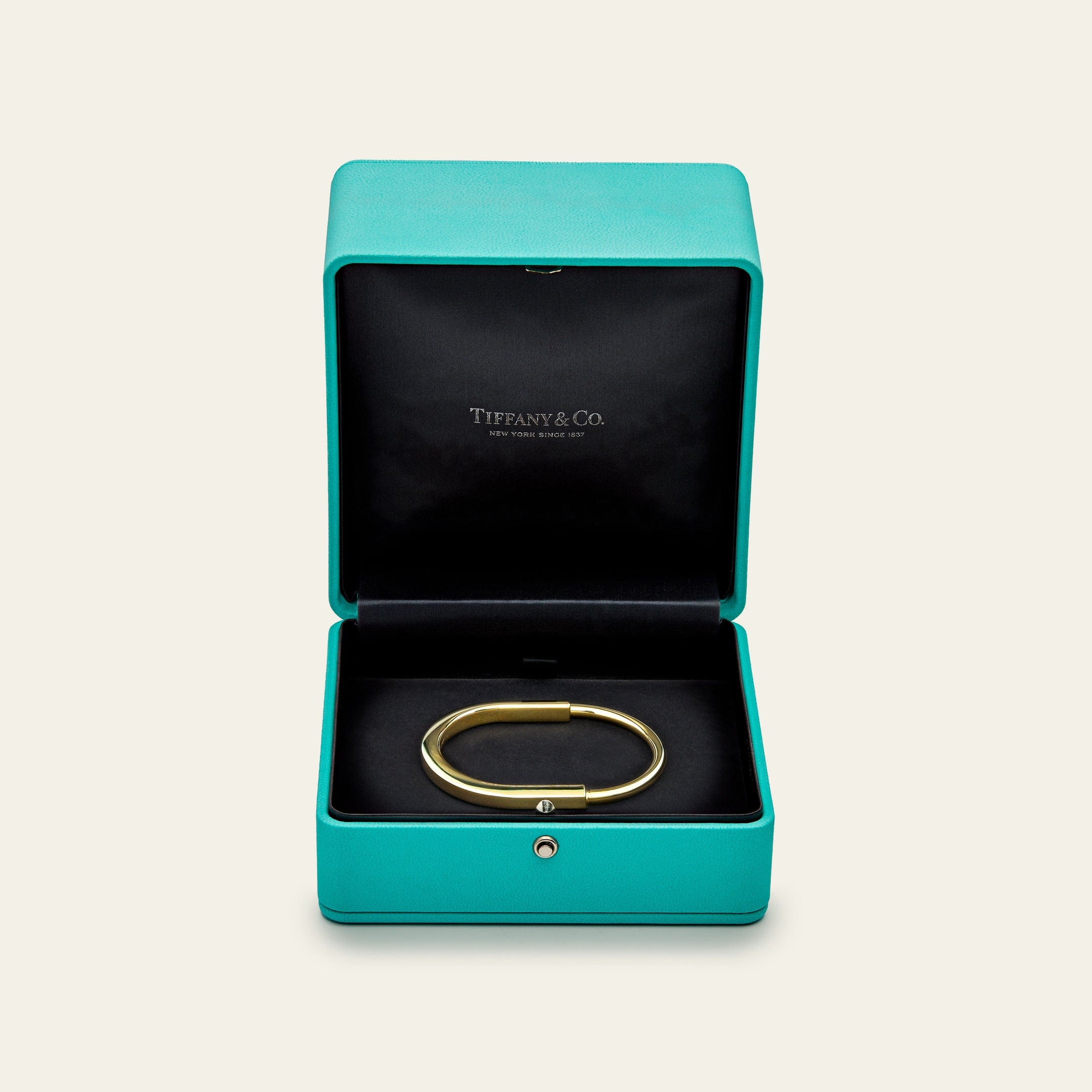 Tiffany & Co. Lock Bangle Bracelet Yellow Gold