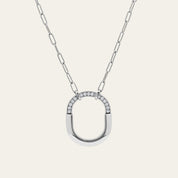 Tiffany & Co. Lock Necklace in White Gold with Diamonds 72342119