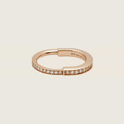 Tiffany & Co. Lock Ring in Rose Gold with Pavé Diamonds 72791584