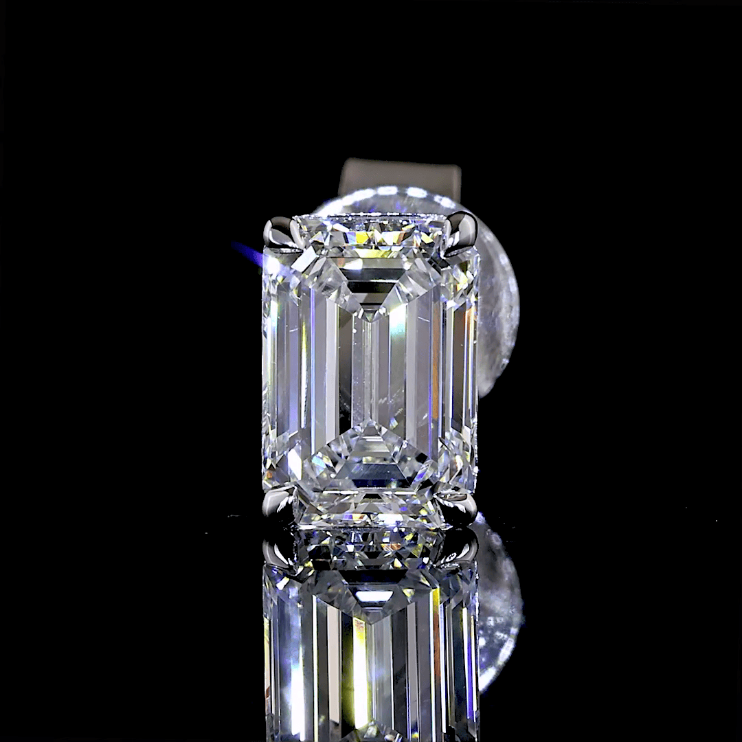 1.5 Carat Lab Grown Emerald Diamond Stud Earrings